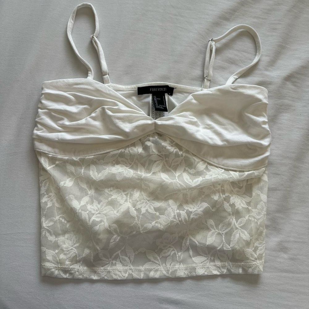 Forever 21 Cream Lace Camisole Top